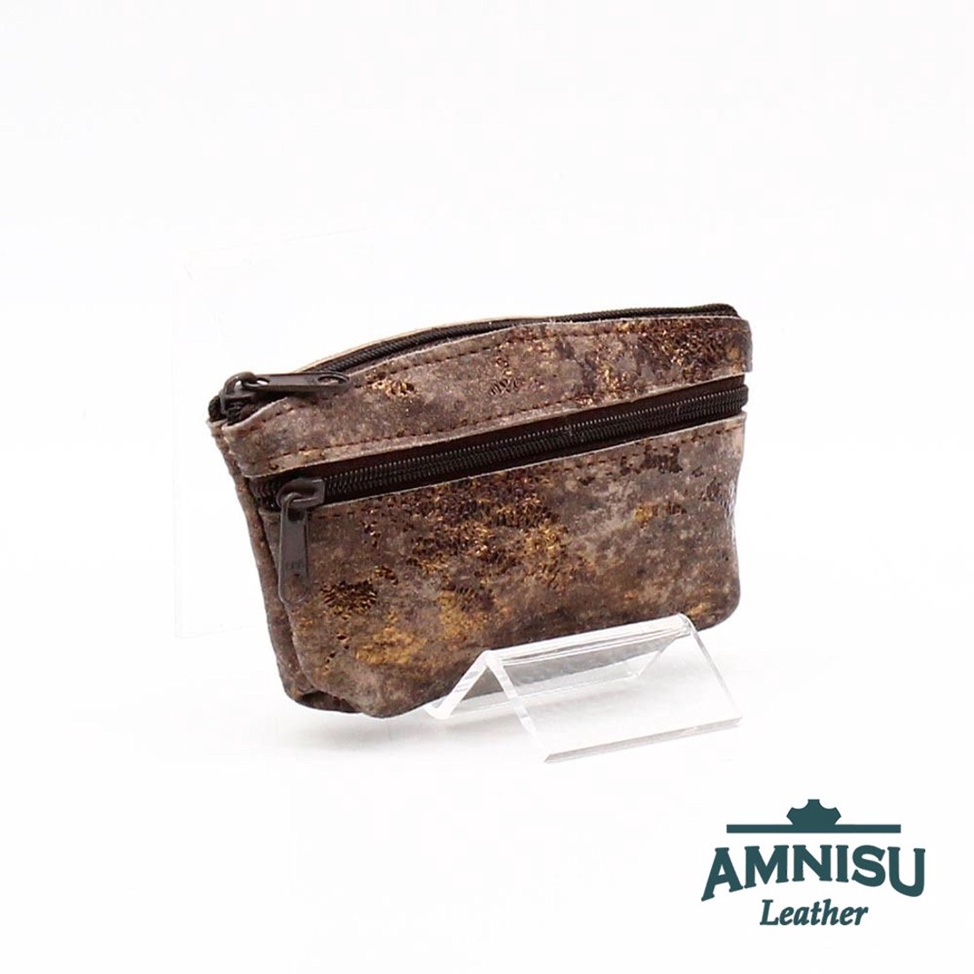 Sötétbarna márványmintás kettő cipzáras kulcstartó - LIMITÁLT B9002 - táska & tok - kulcstartó & táskadísz - kulcstartó - Meska.hu