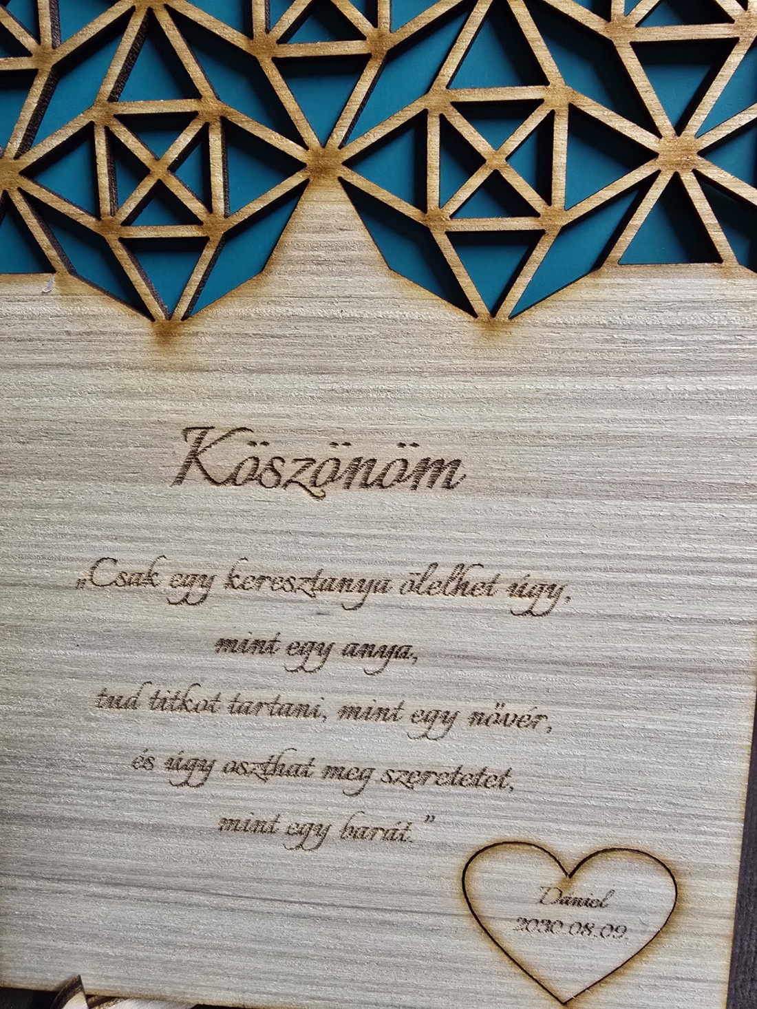 Szülőköszöntő tábla KeresztAnyunak - esküvő - emlék & ajándék - szülőköszöntő ajándék - Meska.hu