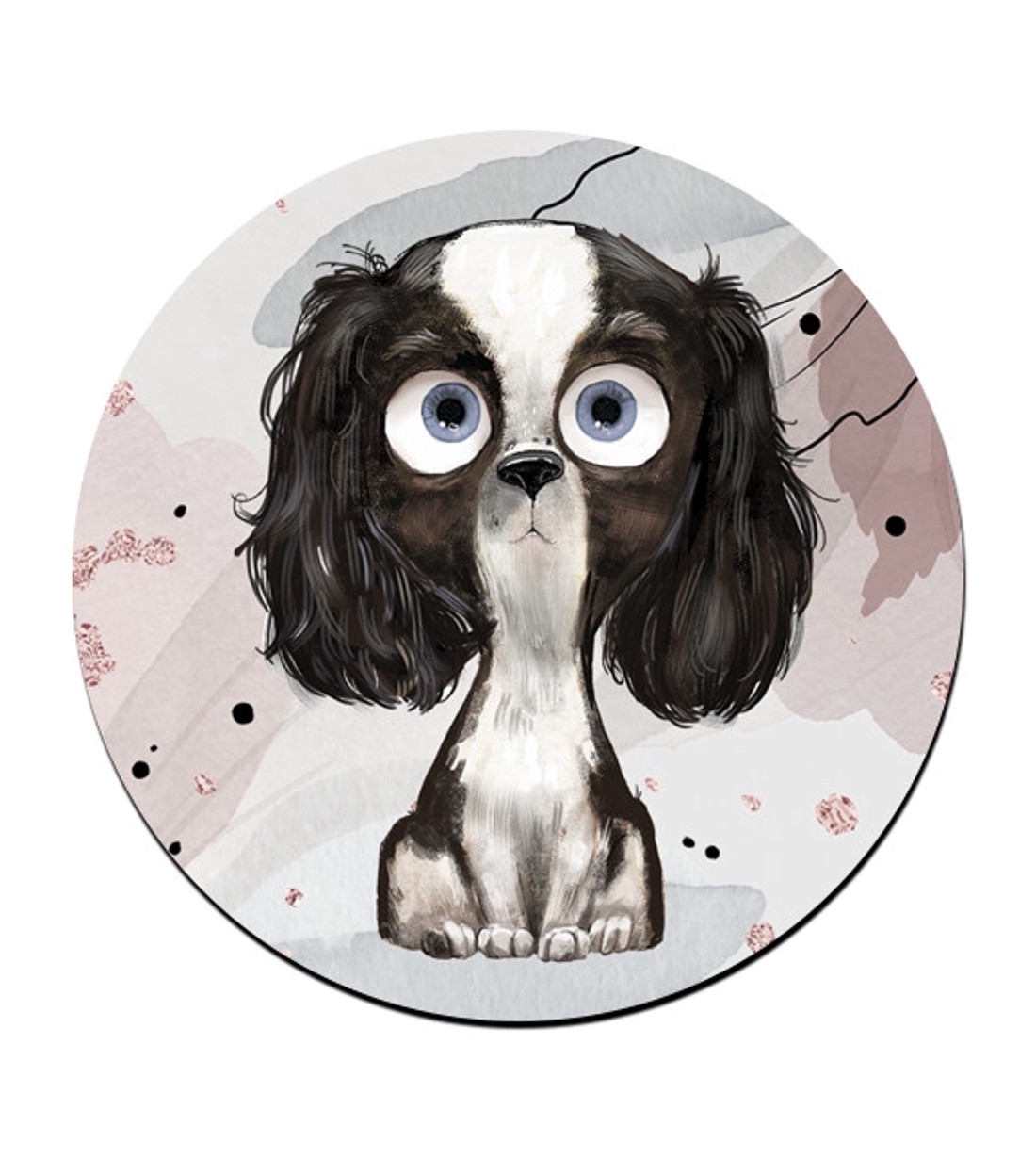 Figyelek Rád - Cuki kutyus mintás bögre alátét -  - Meska.hu