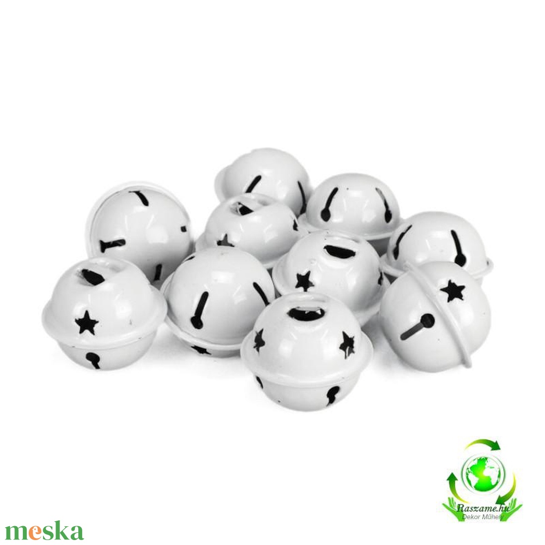 Fém csengettyű fehér 3 cm - 10 db/cs - kellékek & szerszámok - dekorációs kellékek - egyéb kellékek - Meska.hu Fém csengettyű fehér 3 cm - 10 db/cs - kellékek & szerszámok - dekorációs kellékek - egyéb kellékek - Meska.hu