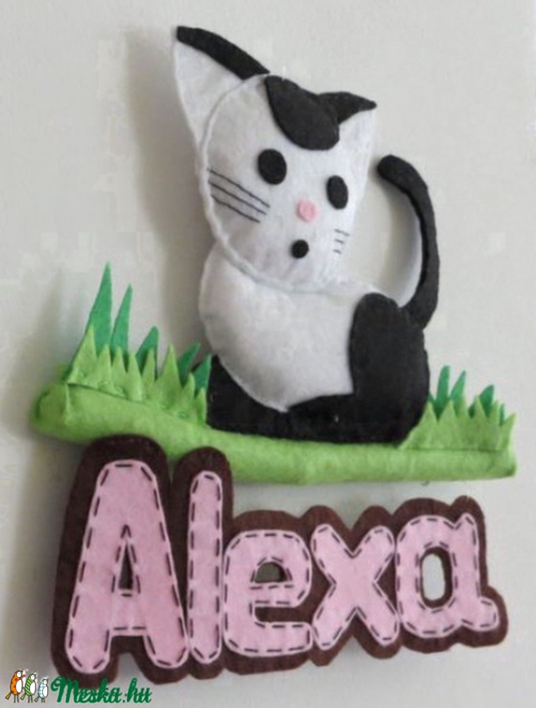 Cirmos cica névtábla - otthon & életmód - babaszoba, gyerekszoba - babaszoba, gyerekszoba - Meska.hu