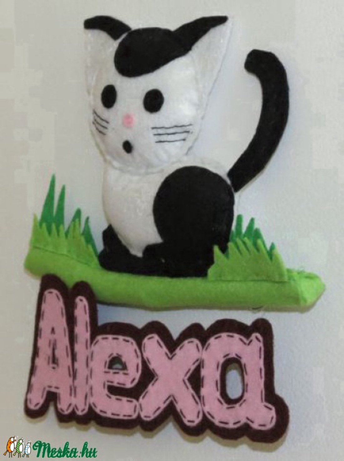 Cirmos cica névtábla - otthon & életmód - babaszoba, gyerekszoba - babaszoba, gyerekszoba - Meska.hu