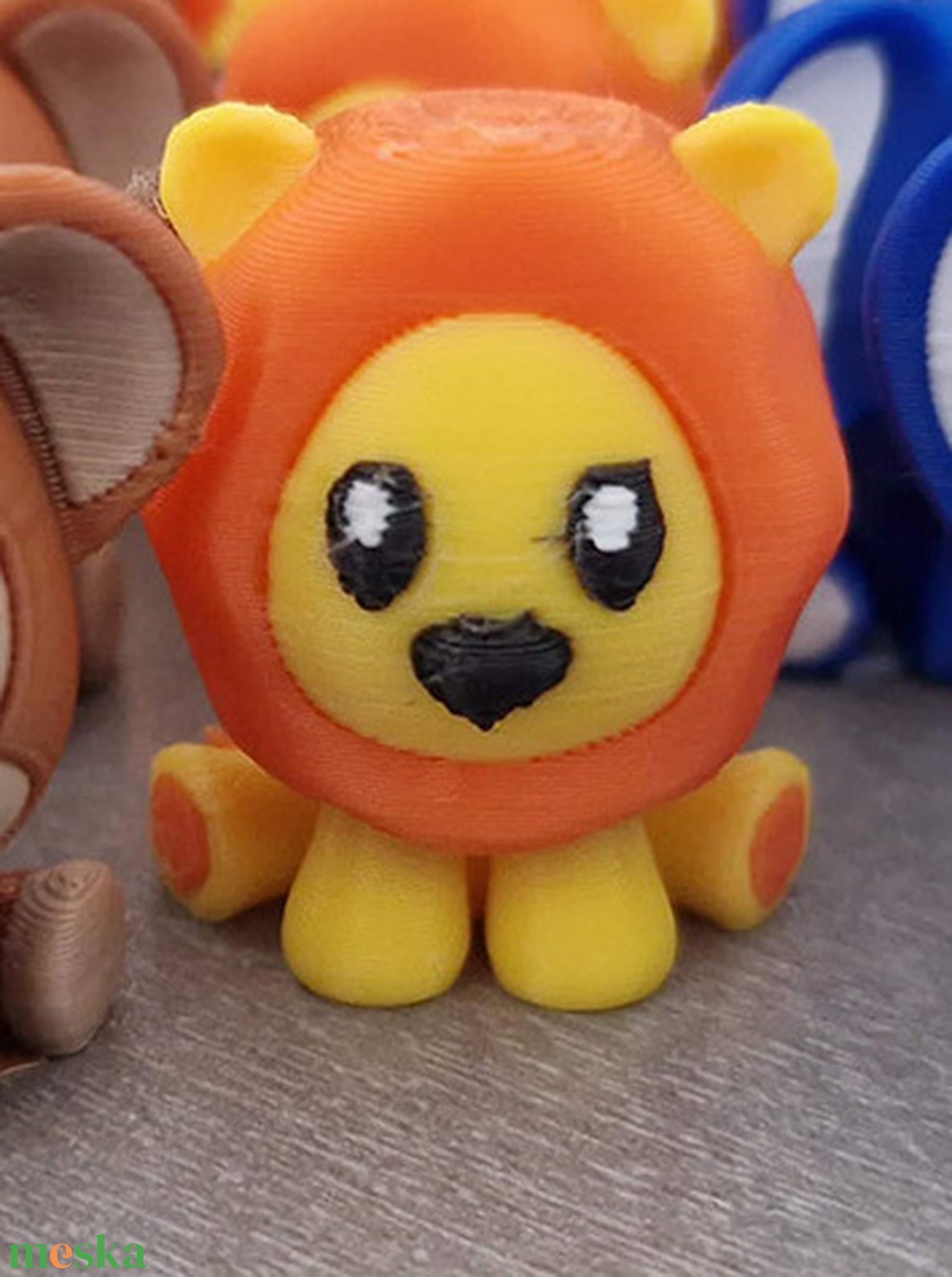 Mini 3D Állatkák   Oroszlán - 3D nyomtatott figurák - kellékek & szerszámok - dekorációs kellékek - figurák - Meska.hu