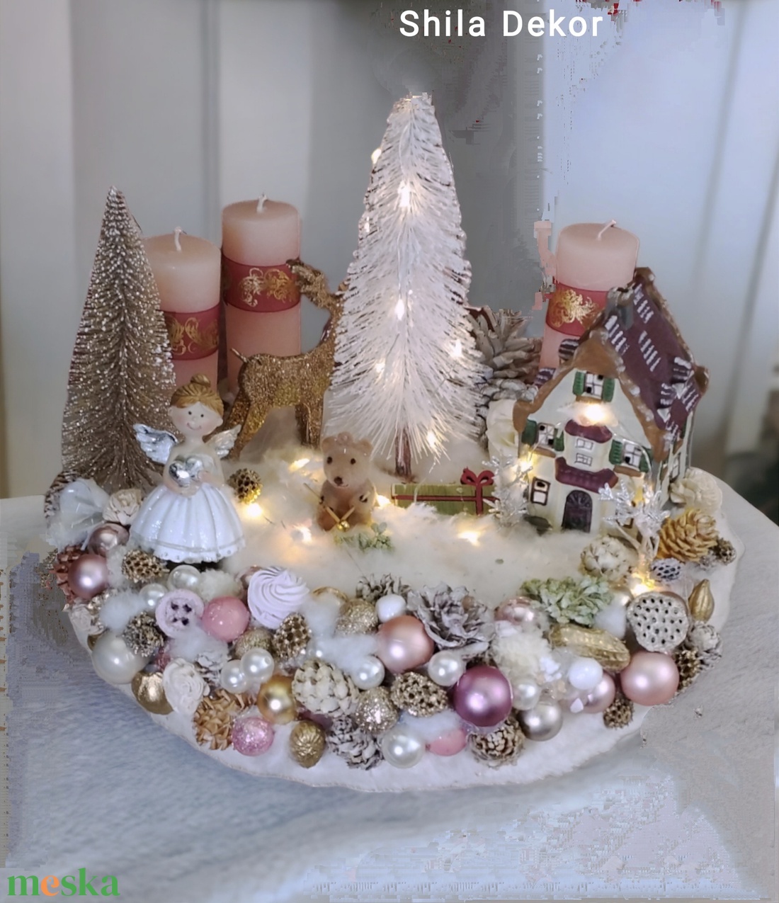 Pasztell adventi koszorú LED világítással - karácsony - adventi díszek - adventi koszorú - Meska.hu Pasztell adventi koszorú LED világítással - karácsony - adventi díszek - adventi koszorú - Meska.hu