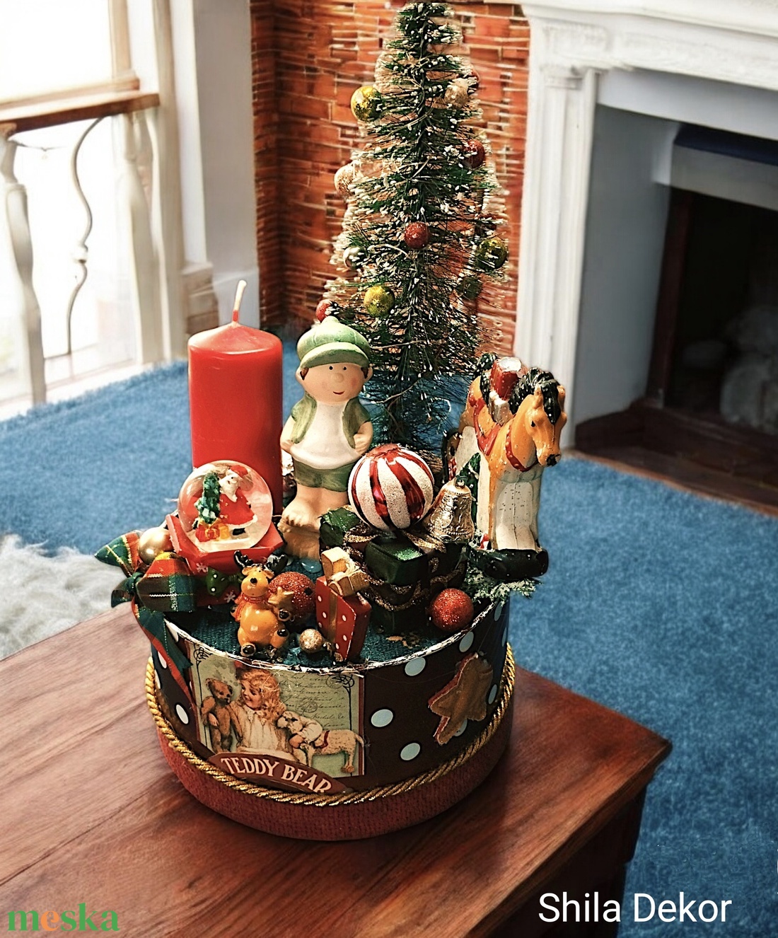 Karácsonyi játékok asztaldísz  - karácsony - karácsonyi lakásdekoráció - ünnepi asztaldekoráció - Meska.hu