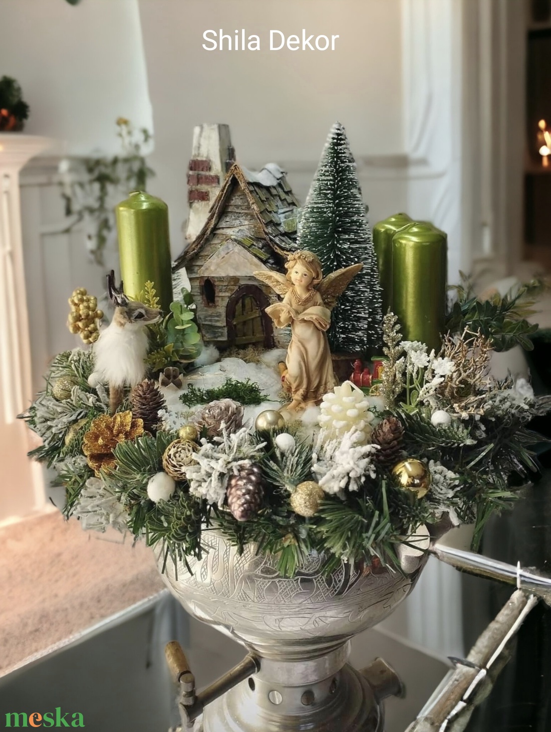 Adventi koszorú angyalkával - karácsony - adventi díszek - adventi asztaldísz - Meska.hu Adventi koszorú angyalkával - karácsony - adventi díszek - adventi asztaldísz - Meska.hu