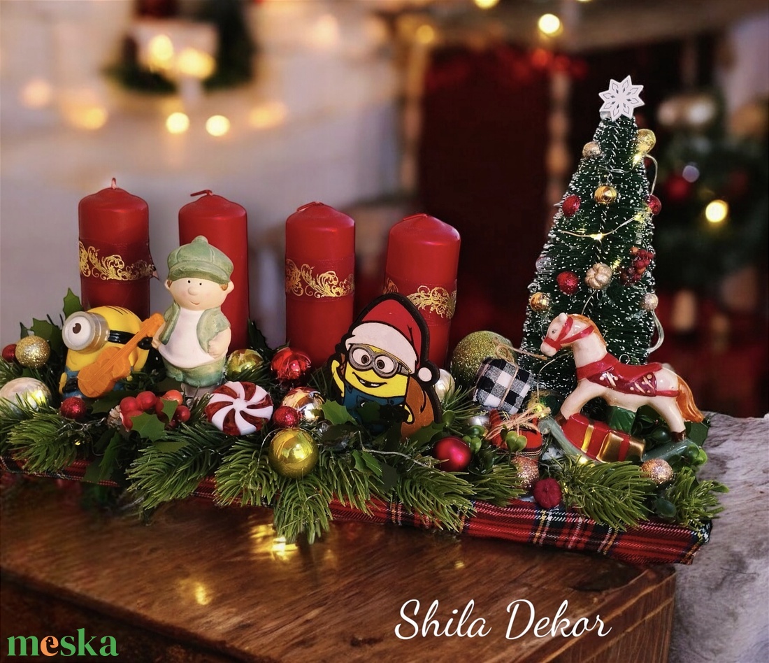 Minyonok adventi koszorú LED világítással - karácsony - adventi díszek - adventi koszorú - Meska.hu Minyonok adventi koszorú LED világítással - karácsony - adventi díszek - adventi koszorú - Meska.hu