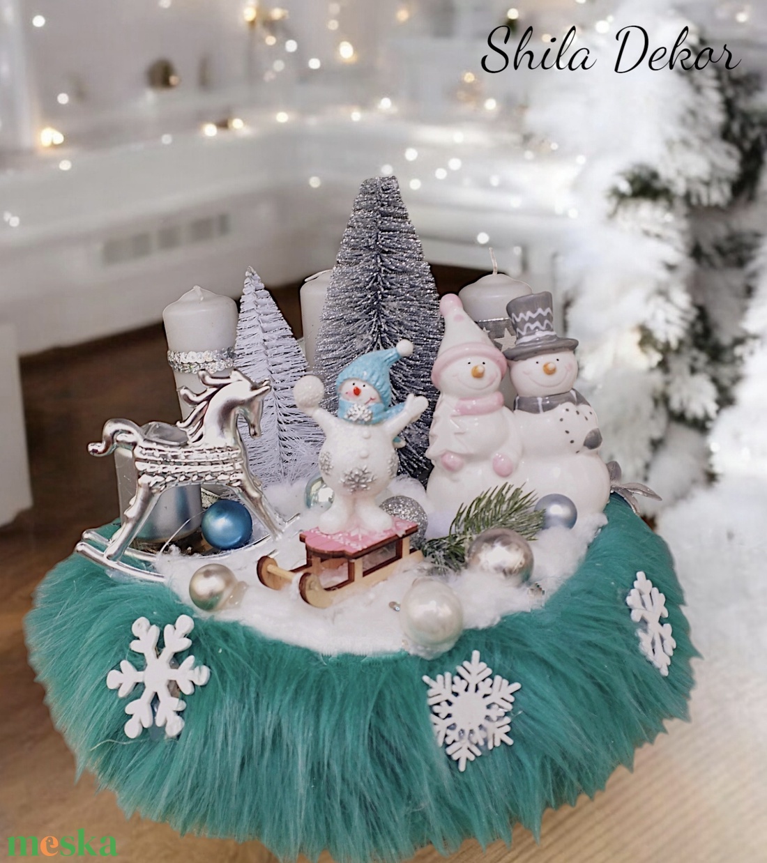 Türkiz kék szőrmés adventi koszorú - karácsony - adventi díszek - adventi koszorú - Meska.hu Türkiz kék szőrmés adventi koszorú - karácsony - adventi díszek - adventi koszorú - Meska.hu