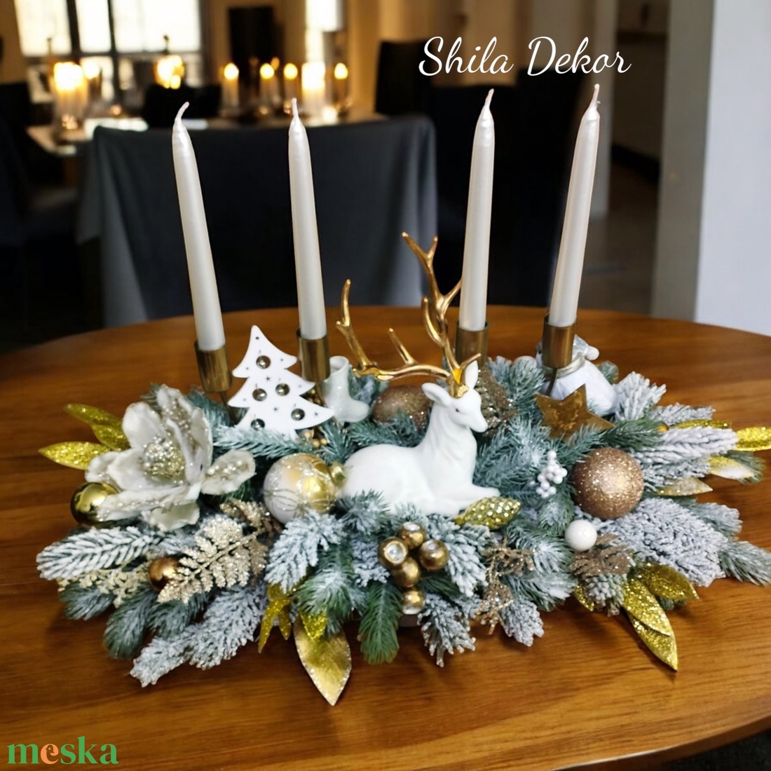 Exkluzív adventi koszorú  - karácsony - adventi díszek - adventi koszorú - Meska.hu