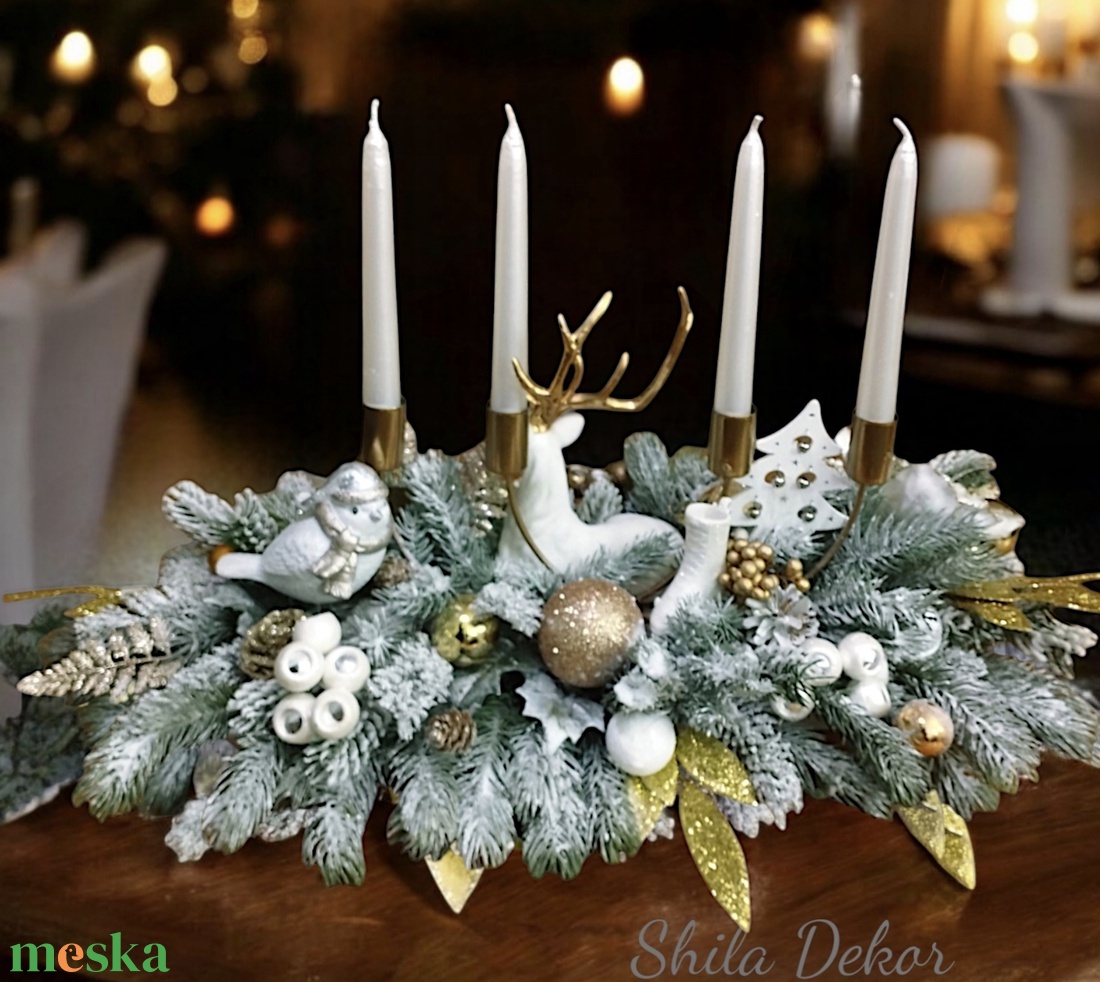 Exkluzív adventi koszorú  - karácsony - adventi díszek - adventi koszorú - Meska.hu