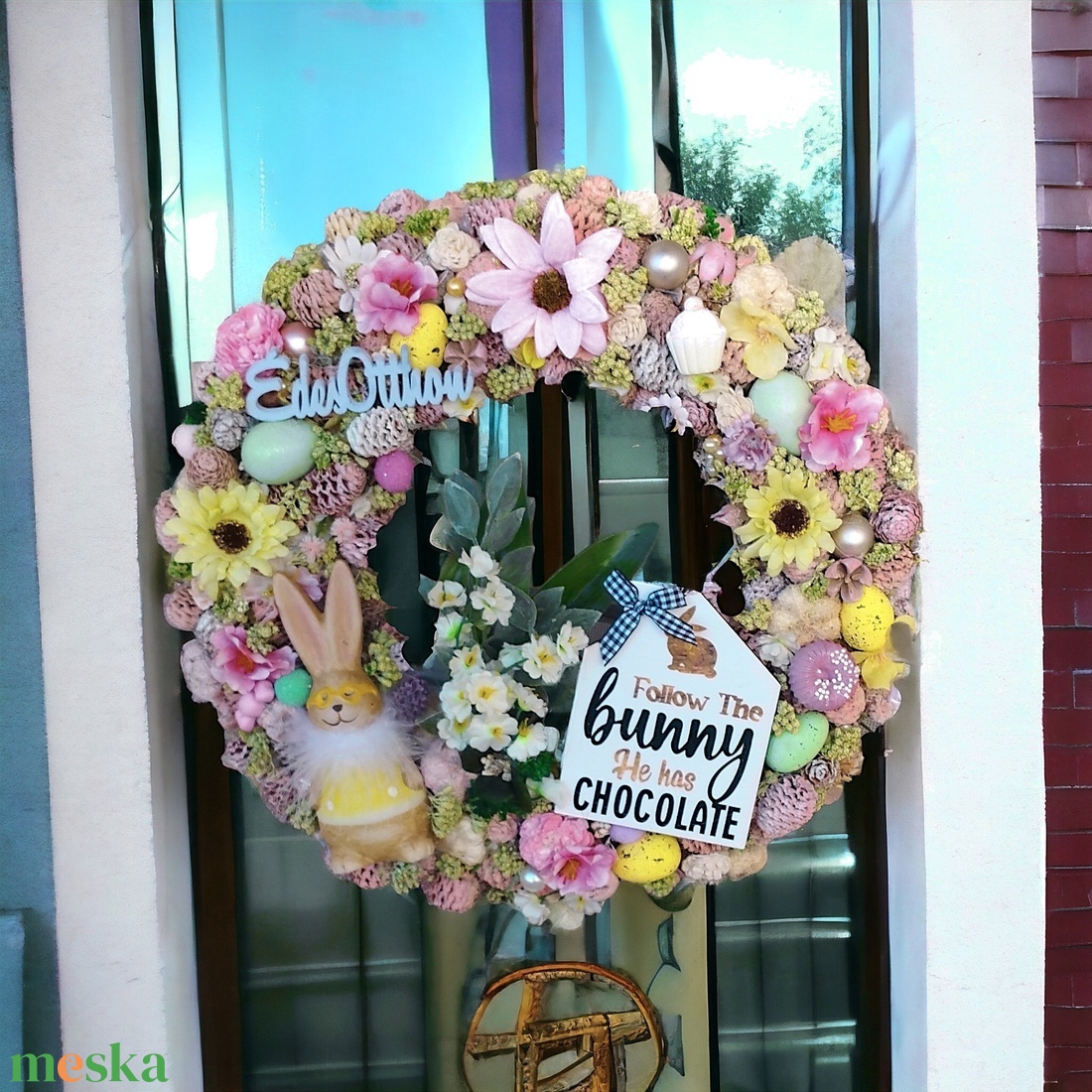 Húsvéti ajtódísz  - otthon & életmód - dekoráció - ajtó- és ablak dekoráció - ablakdísz - Meska.hu
