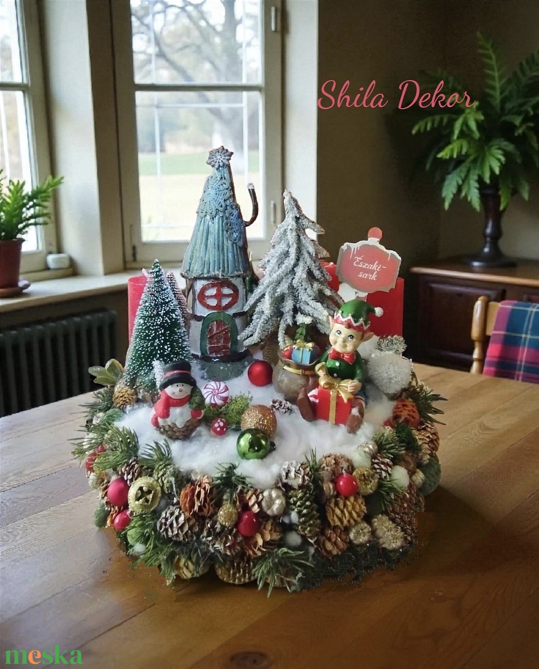 Manófalva adventi koszorú  - karácsony - adventi díszek - adventi koszorú - Meska.hu