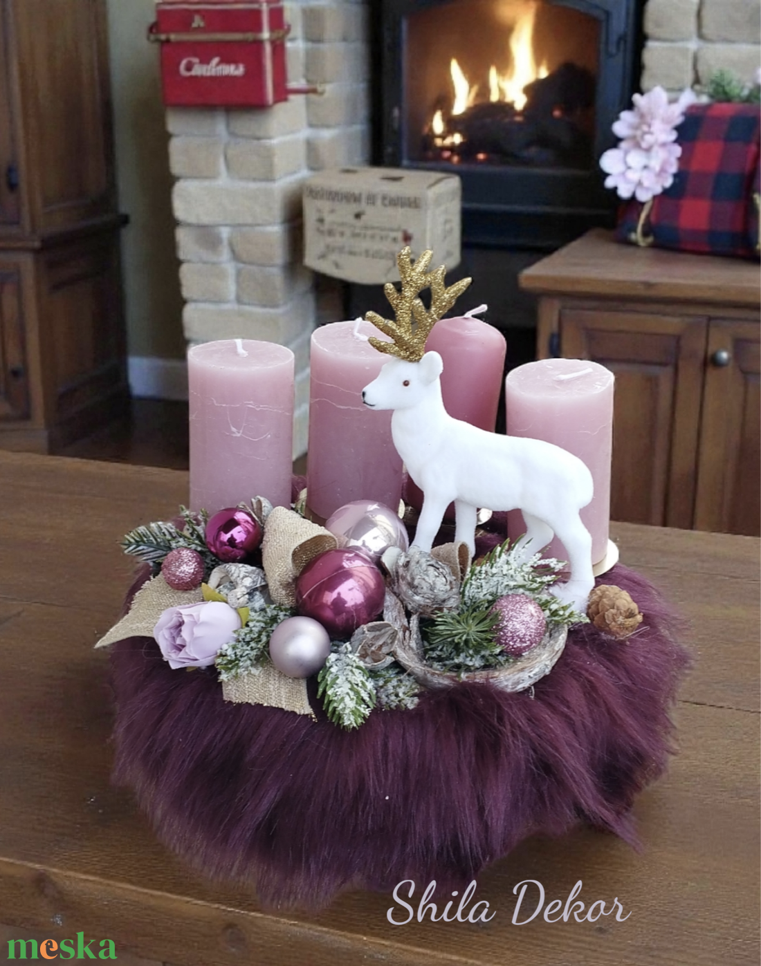 Adventi koszorú  - karácsony - adventi díszek - adventi koszorú - Meska.hu