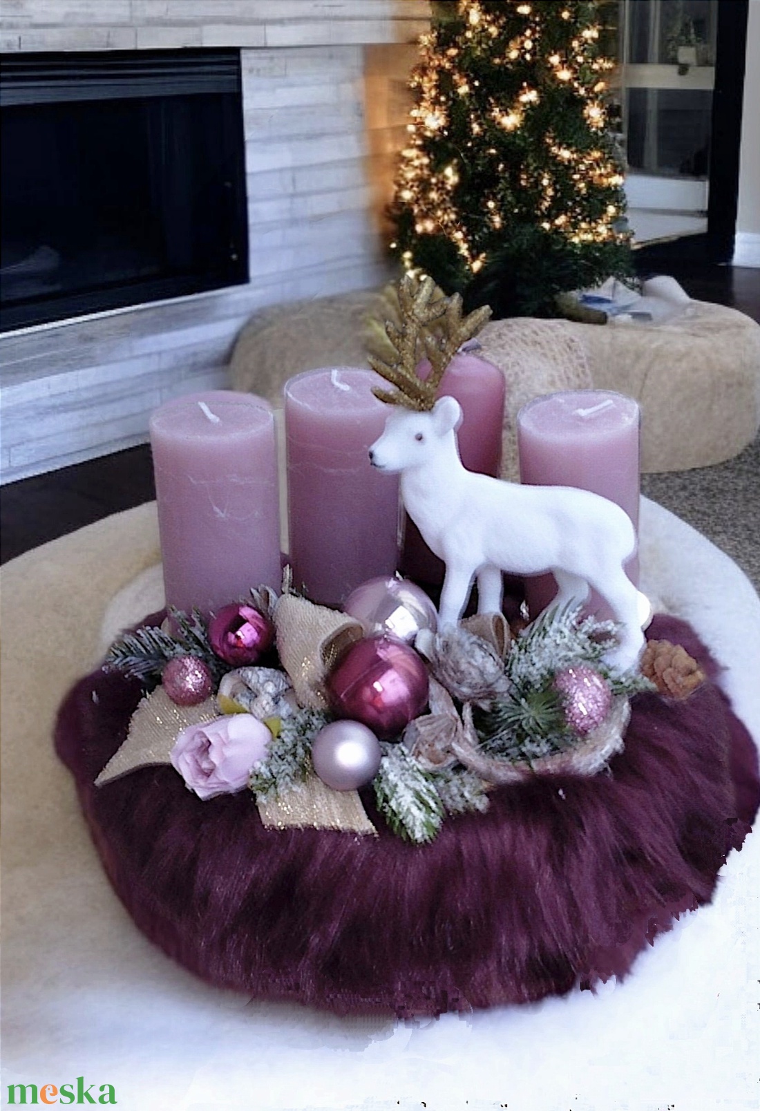 Adventi koszorú  - karácsony - adventi díszek - adventi koszorú - Meska.hu