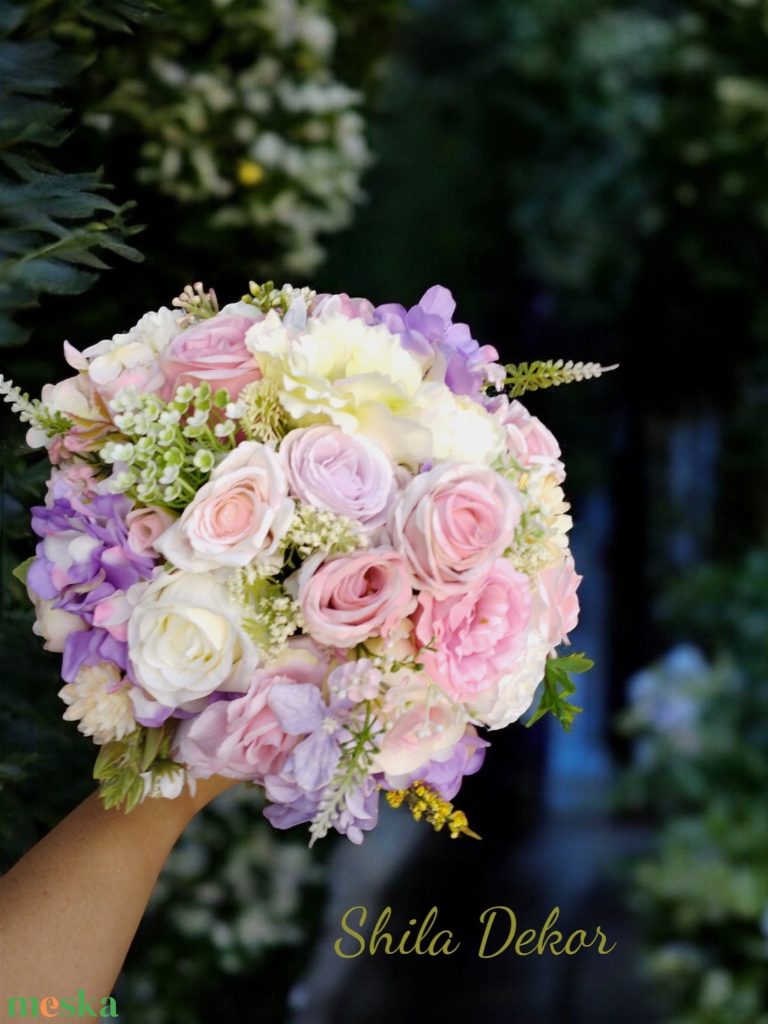 Menyasszonyi csokor lila - esküvő - menyasszonyi- és dobócsokor - Meska.hu