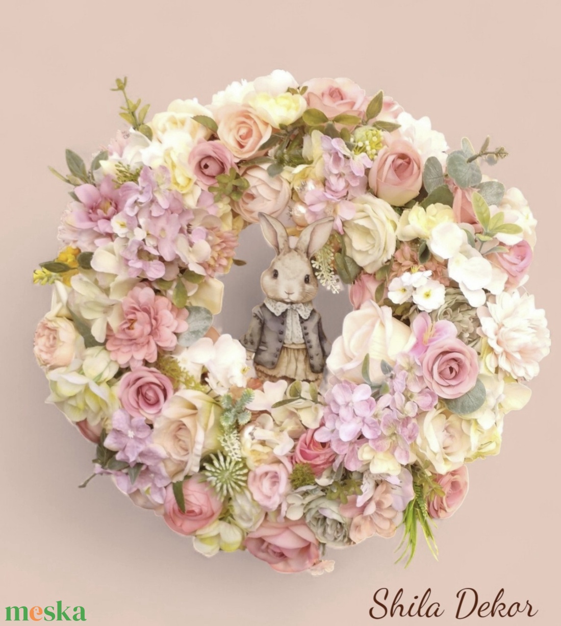 Tavaszi ajtódísz  - ünnepi díszek, dekorációk - húsvéti díszek és dekorációk - húsvéti ajtódísz, kopogtató - Meska.hu