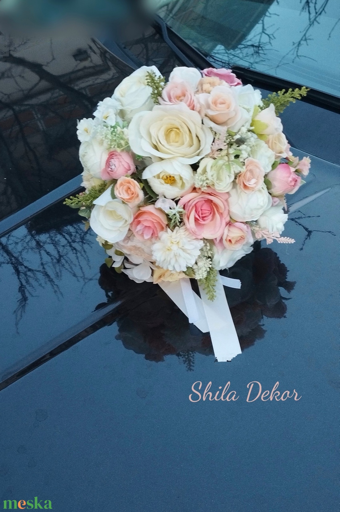 Rózsaszín menyasszonyi csokor  - esküvő - menyasszonyi- és dobócsokor - Meska.hu