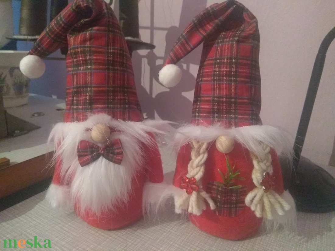 Mikulás páros - karácsony - karácsonyi lakásdekoráció - karácsonyi manók, figurák - Meska.hu