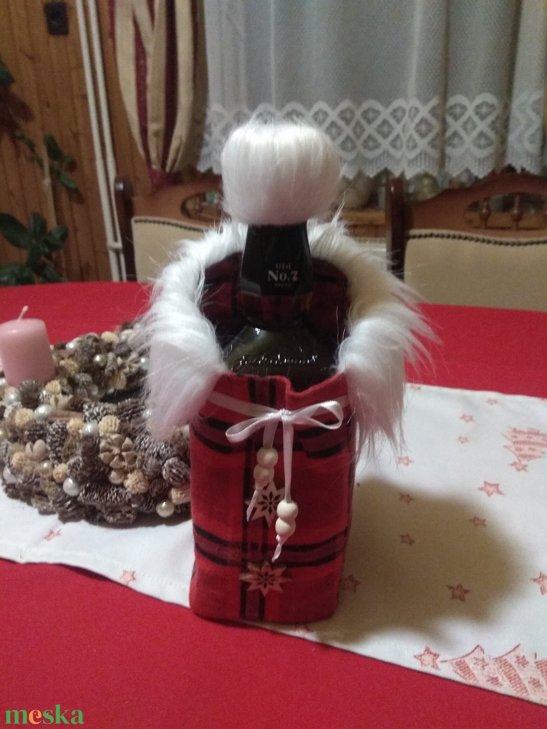 Karácsonyi üvegtartó - karácsony - karácsonyi ajándékozás - karácsonyi ajándékcsomagolás - Meska.hu