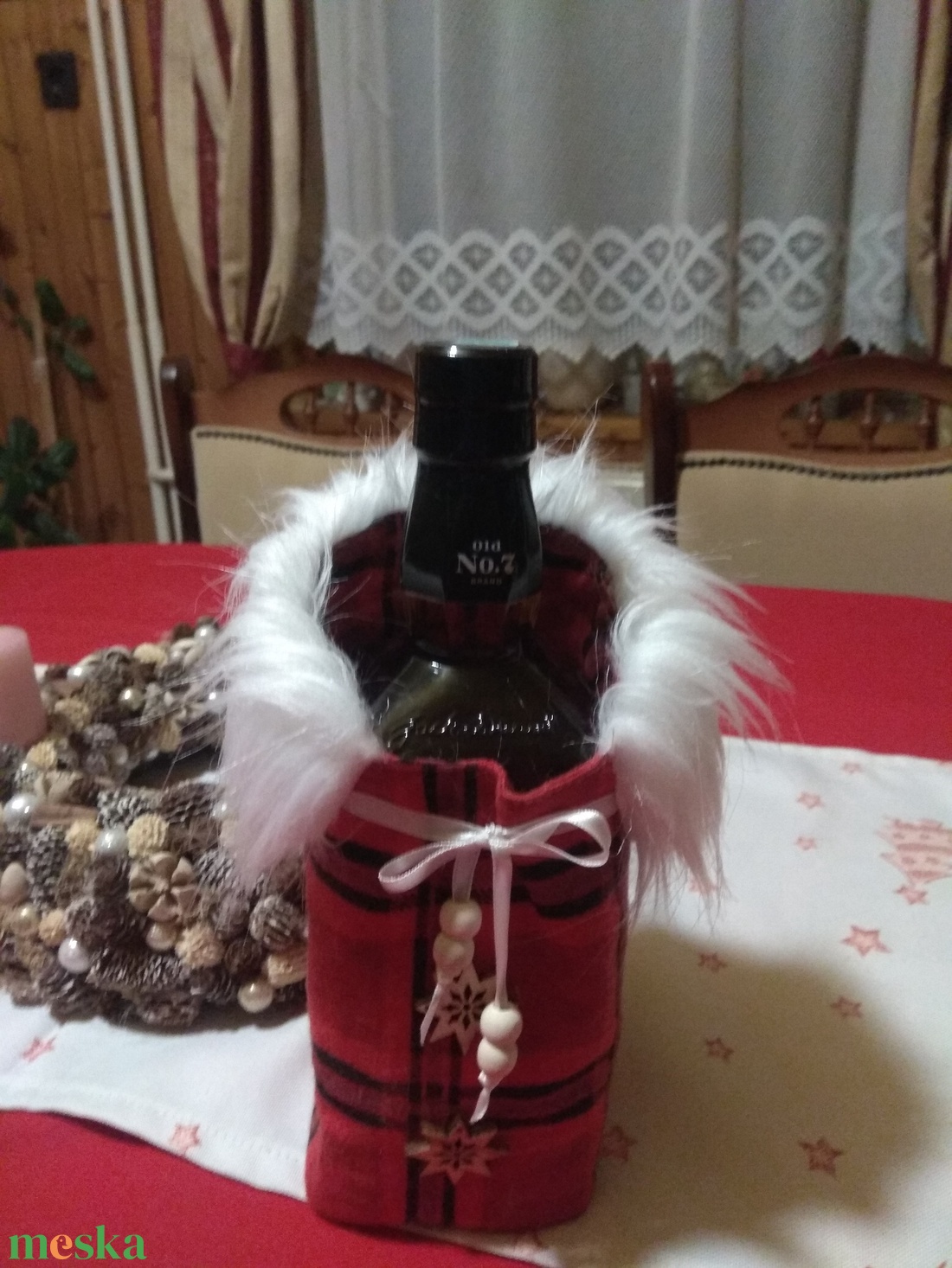 Karácsonyi üvegtartó - karácsony - karácsonyi ajándékozás - karácsonyi ajándékcsomagolás - Meska.hu