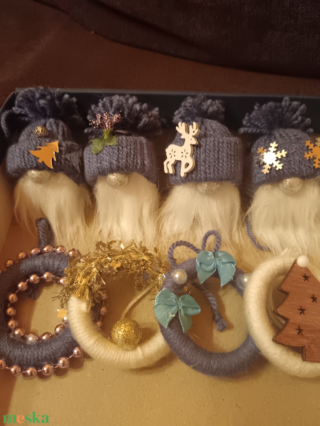 Karácsonyfa díszek manókkal - karácsony - karácsonyi lakásdekoráció - karácsonyfadíszek - Meska.hu