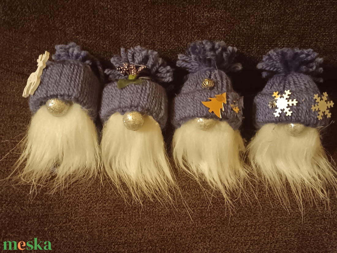 Karácsonyfa díszek manókkal - karácsony - karácsonyi lakásdekoráció - karácsonyfadíszek - Meska.hu