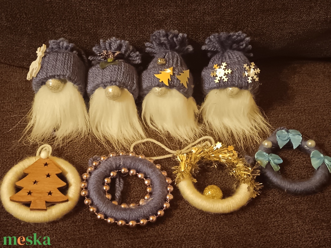Karácsonyfa díszek manókkal - karácsony - karácsonyi lakásdekoráció - karácsonyfadíszek - Meska.hu