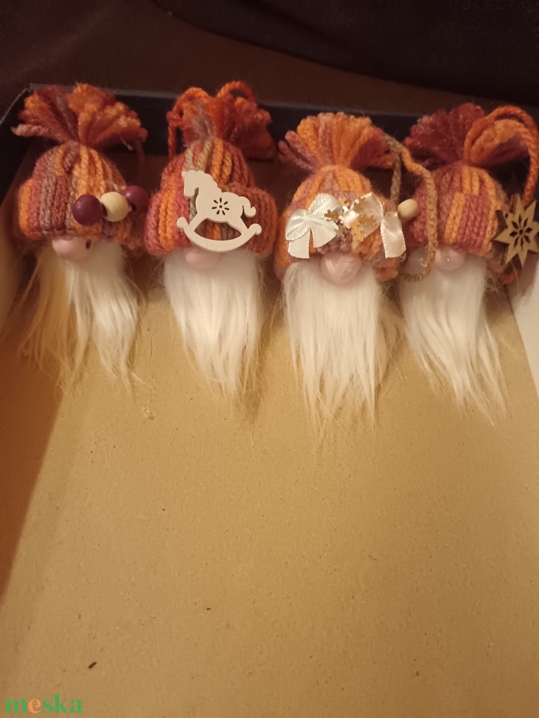 Karácsonyfa díszek manókkal  - karácsony - karácsonyi lakásdekoráció - karácsonyfadíszek - Meska.hu