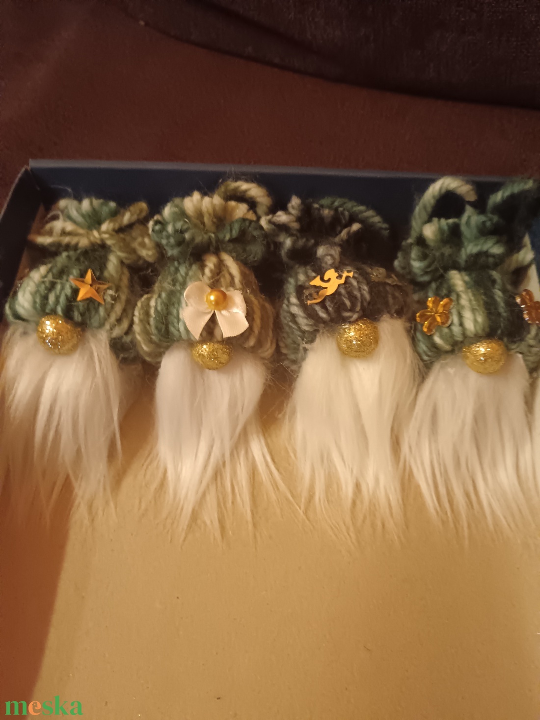 Karácsonyfa díszek manókkal  - karácsony - karácsonyi lakásdekoráció - karácsonyfadíszek - Meska.hu