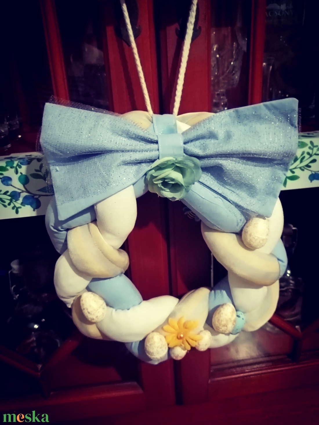 Húsvéti kopogtató  - ünnepi díszek, dekorációk - húsvéti díszek és dekorációk - húsvéti ajtódísz, kopogtató - Meska.hu