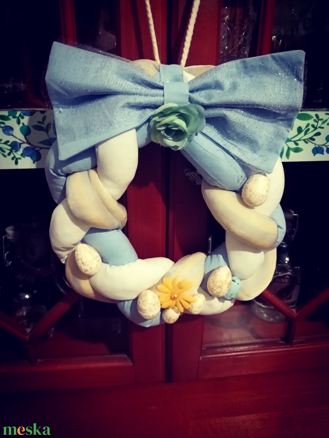 Húsvéti kopogtató  - ünnepi díszek, dekorációk - húsvéti díszek és dekorációk - húsvéti ajtódísz, kopogtató - Meska.hu