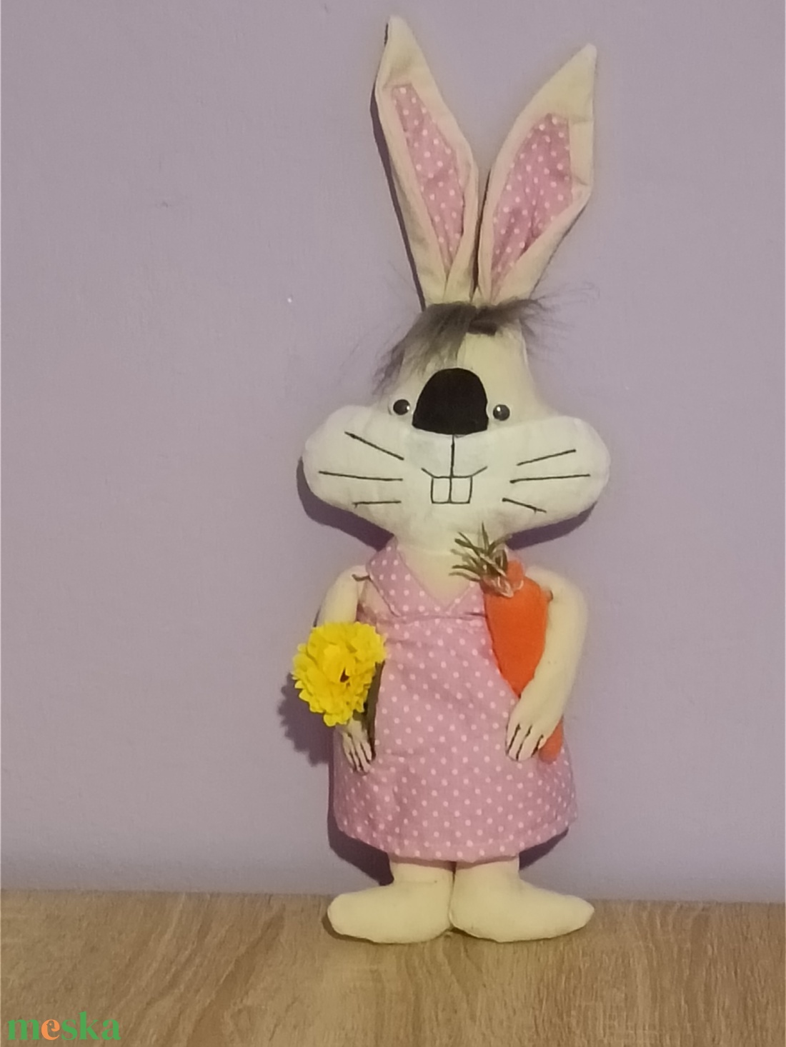 Lány nyuszi  - ünnepi díszek, dekorációk - húsvéti díszek és dekorációk - húsvéti abrosz, terítő - Meska.hu