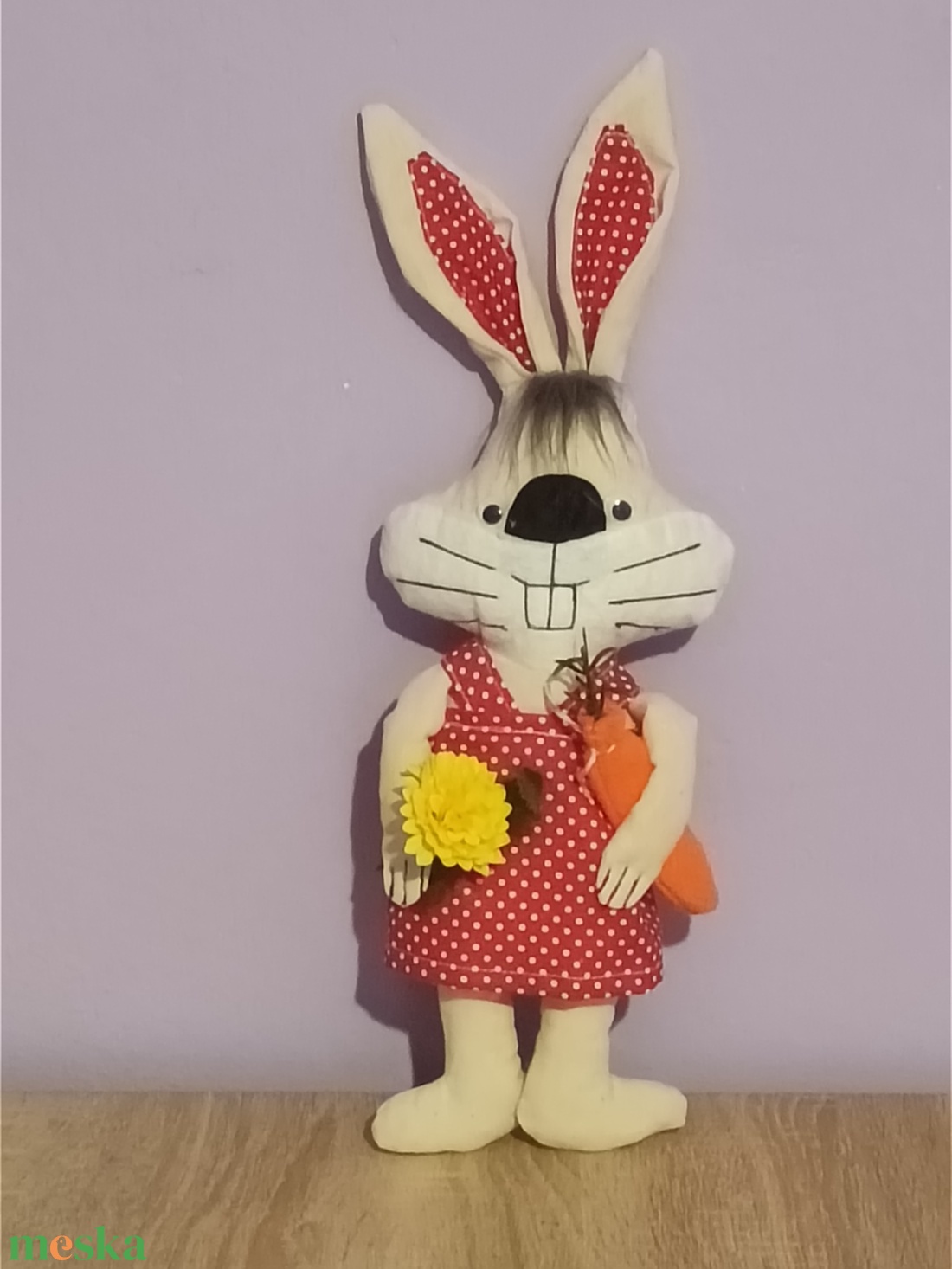 Lány nyuszi  - ünnepi díszek, dekorációk - húsvéti díszek és dekorációk - húsvéti abrosz, terítő - Meska.hu