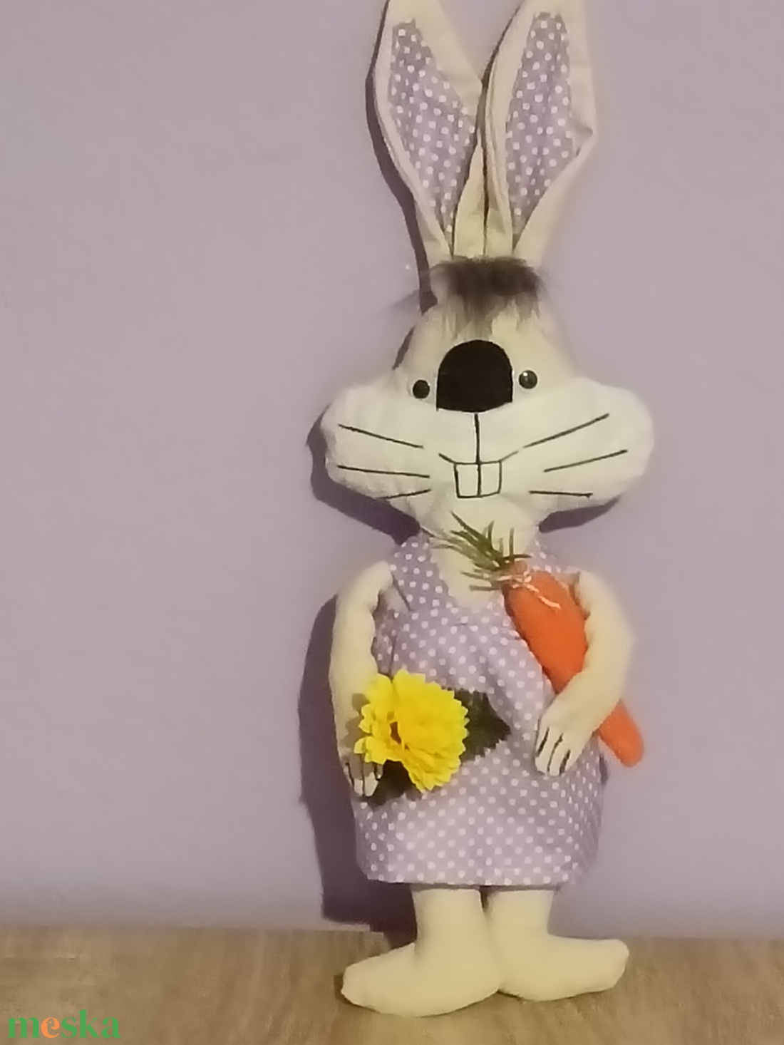 Lány nyuszi  - ünnepi díszek, dekorációk - húsvéti díszek és dekorációk - húsvéti abrosz, terítő - Meska.hu