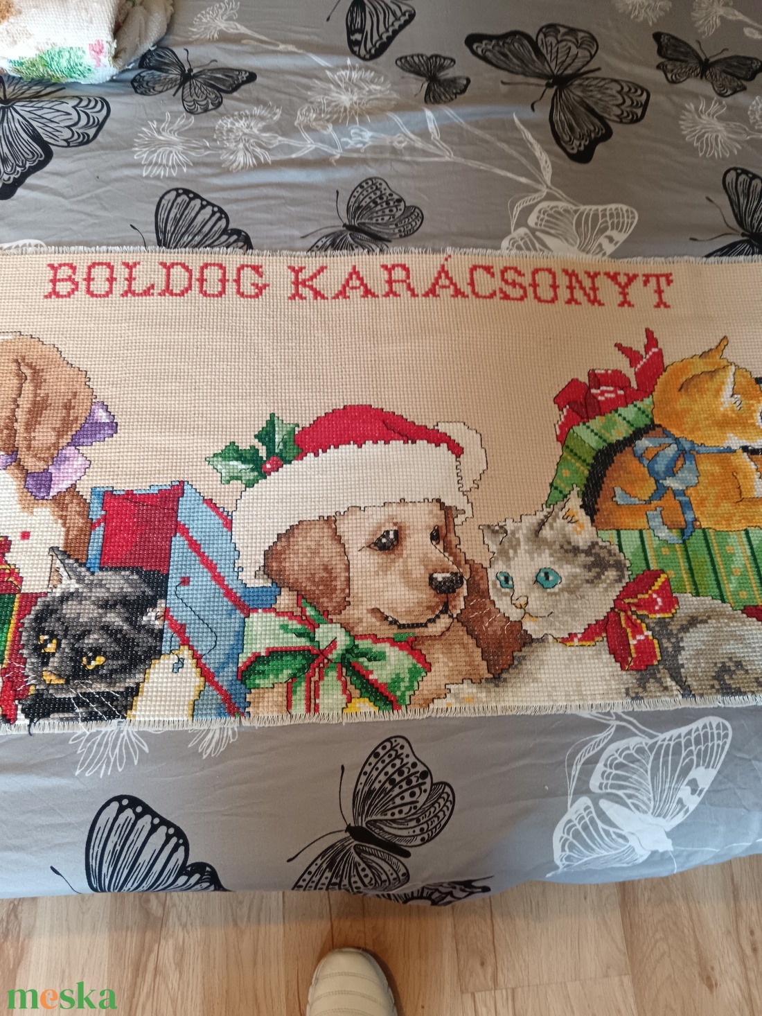 Keresztszemes terítő  - otthon & életmód - lakástextil - abrosz, terítő - asztalközép terítő - Meska.hu