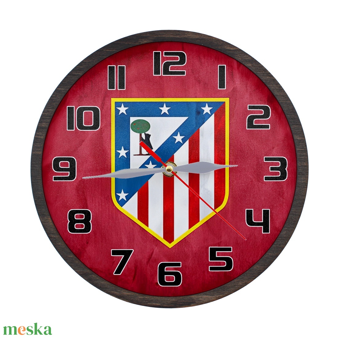 Dekoratív falióra - Atletico Madrid - otthon & életmód - dekoráció - fali és függő dekoráció - falióra & óra - Meska.hu
