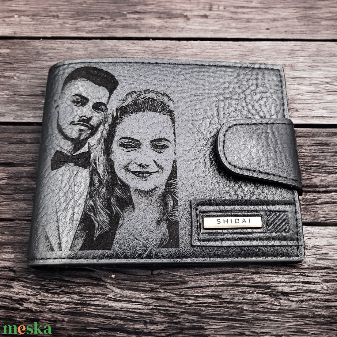 Fényképes gravírozott pénztárca  - táska & tok - pénztárca & más tok - pénztárca - férfi pénztárca - Meska.hu