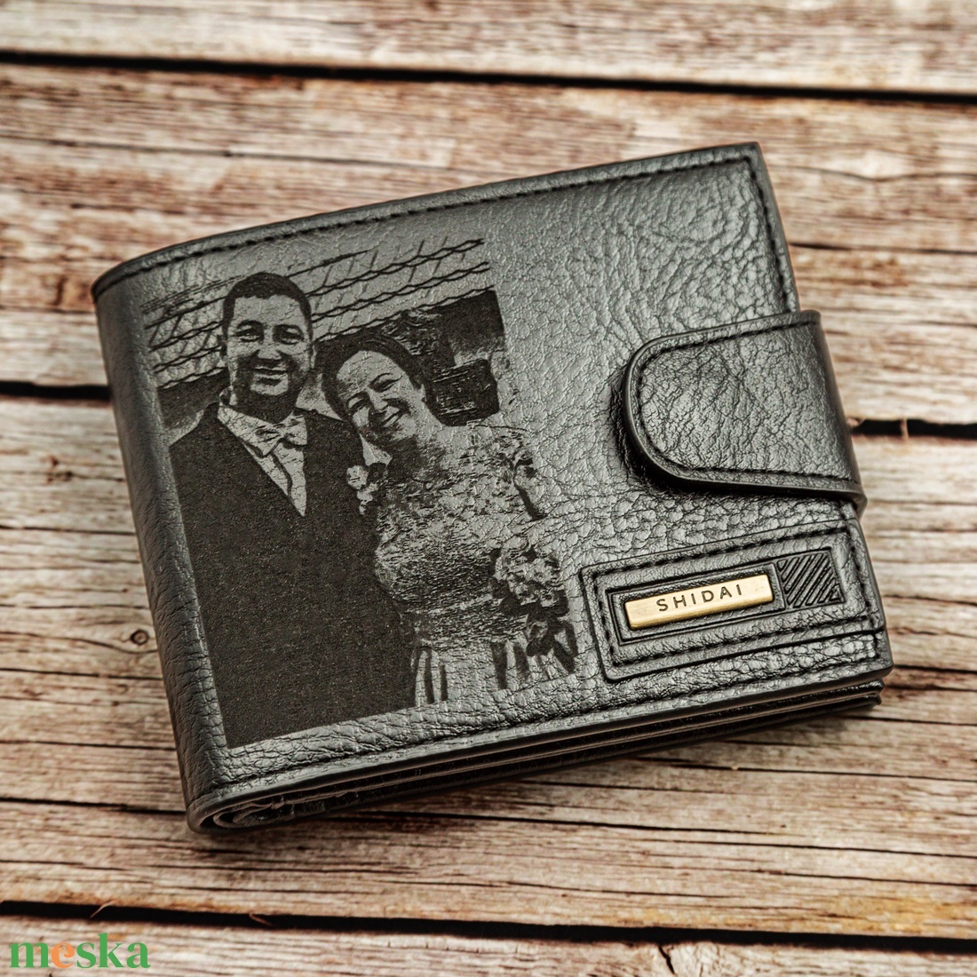 Fényképes gravírozott pénztárca  - táska & tok - pénztárca & más tok - pénztárca - férfi pénztárca - Meska.hu