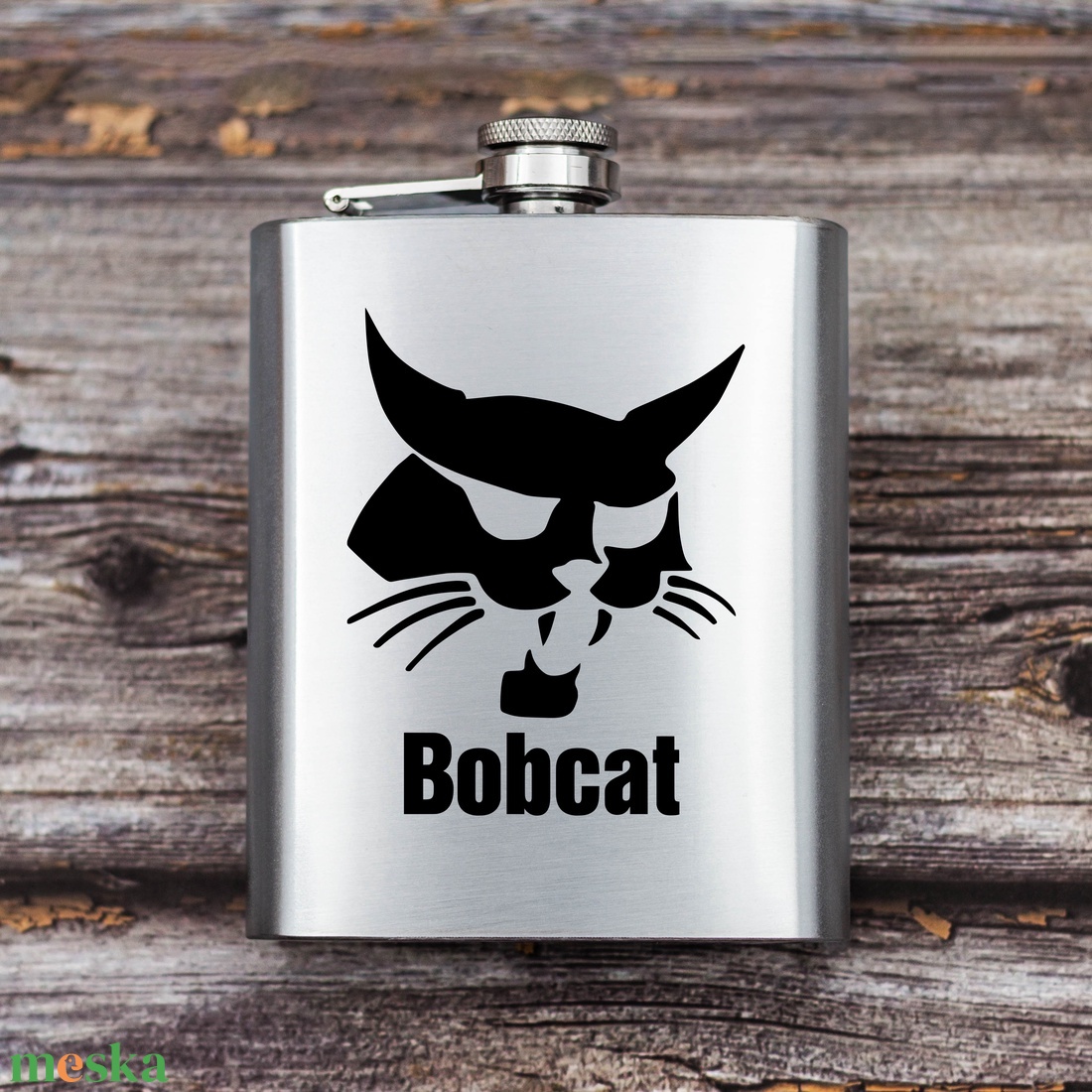 Gravírozott fém flaska - Bobcat - otthon & életmód - konyhafelszerelés, tálalás - flaska, csatos üveg - Meska.hu Gravírozott fém flaska - Bobcat - otthon & életmód - konyhafelszerelés, tálalás - flaska, csatos üveg - Meska.hu