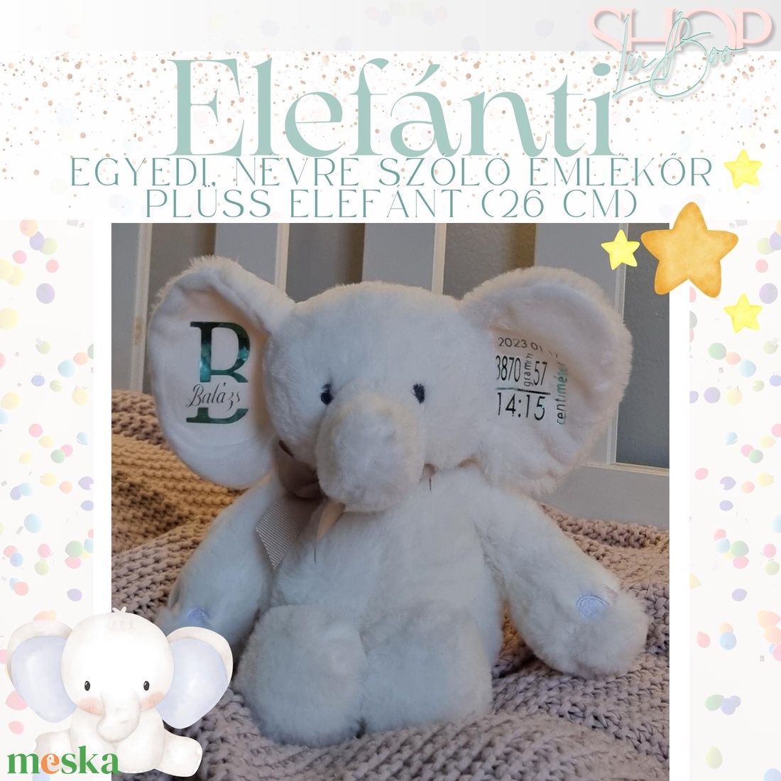 Elefánti - Emlékőr plüss elefánt (26 cm) - játék & sport - plüssállat & játékfigura - elefánt - Meska.hu Elefánti - Emlékőr plüss elefánt (26 cm) - játék & sport - plüssállat & játékfigura - elefánt - Meska.hu