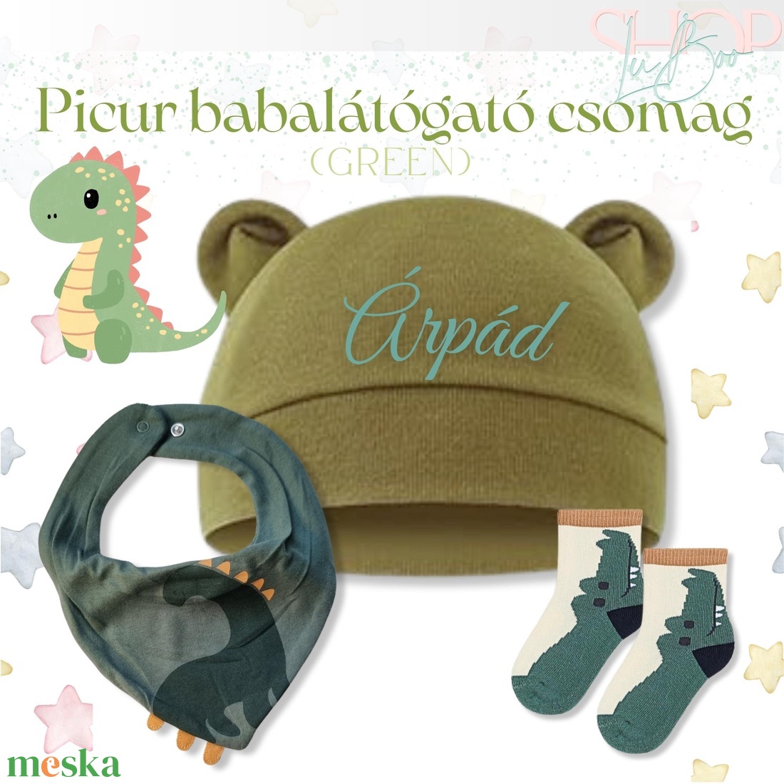 Picur babacsomag - Green - otthon & életmód - babaszoba, gyerekszoba - gyerek díszpárna - Meska.hu