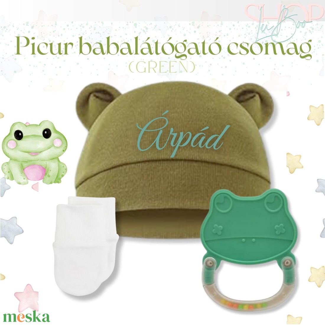 Picur babacsomag - Green - otthon & életmód - babaszoba, gyerekszoba - gyerek díszpárna - Meska.hu