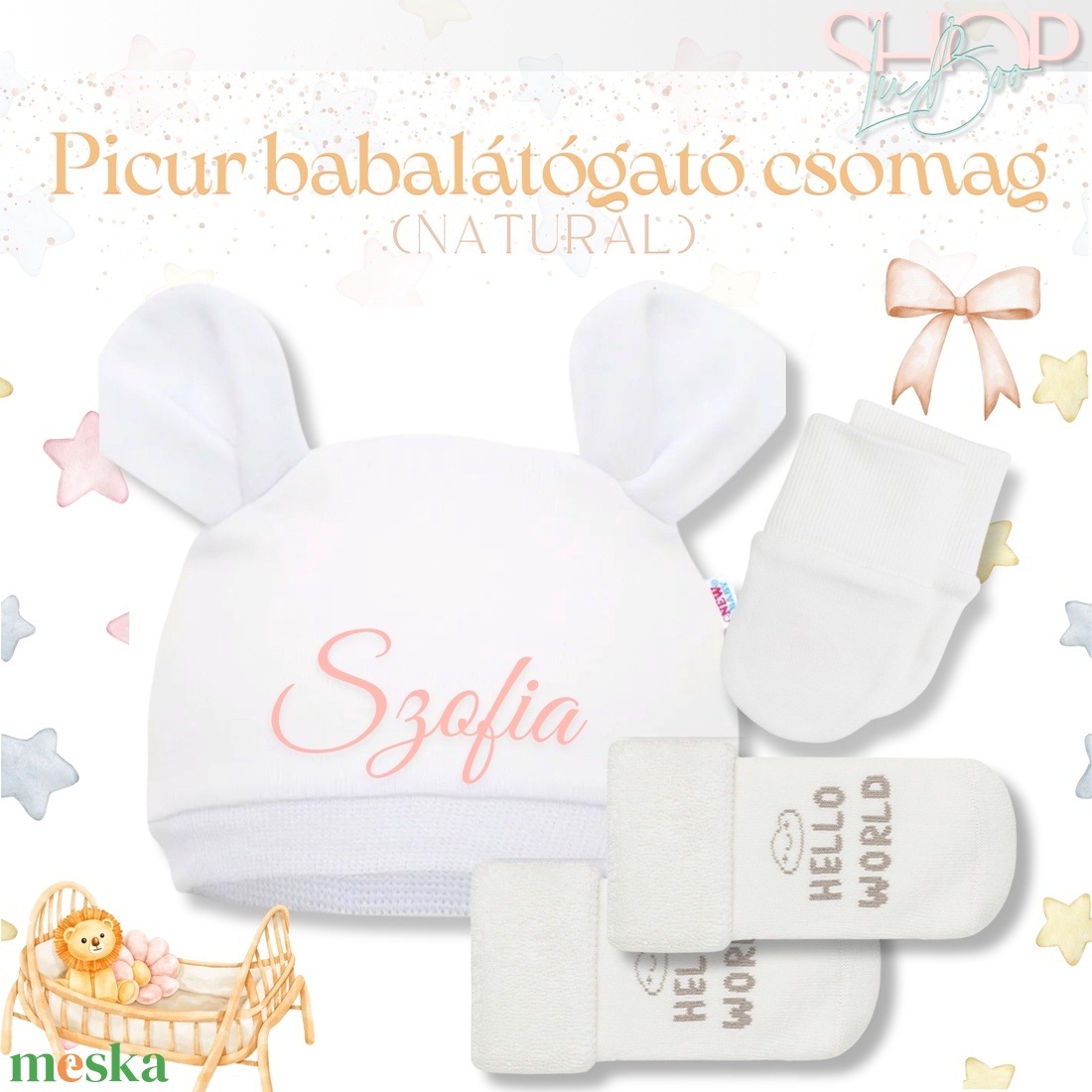 Picur babacsomag - natural - otthon & életmód - babaszoba, gyerekszoba - gyerek díszpárna - Meska.hu