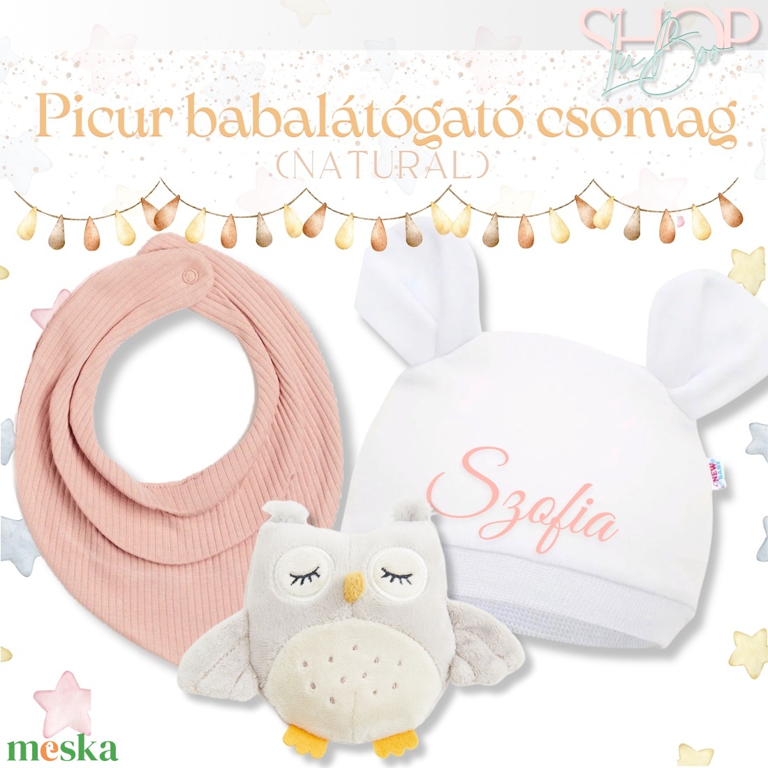 Picur babacsomag - natural - otthon & életmód - babaszoba, gyerekszoba - gyerek díszpárna - Meska.hu