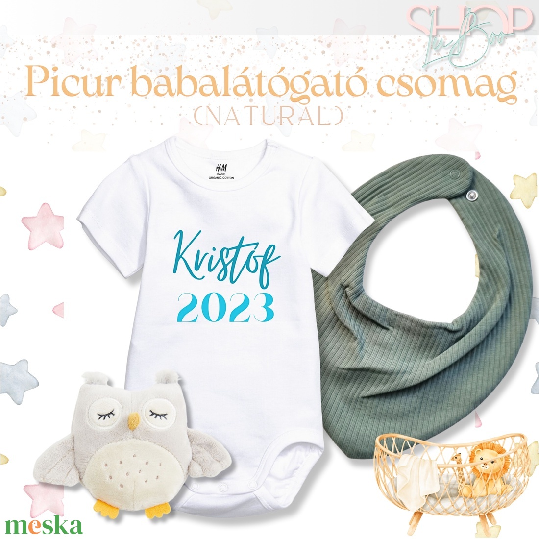 Picur babacsomag - natural - otthon & életmód - babaszoba, gyerekszoba - gyerek díszpárna - Meska.hu
