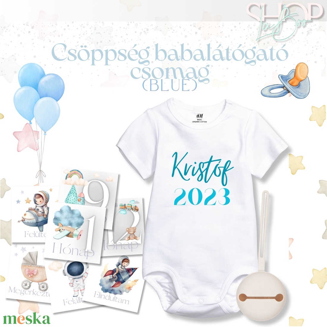 Csöppség babacsomag - Blue - játék & sport - babalátogató ajándékcsomag - Meska.hu