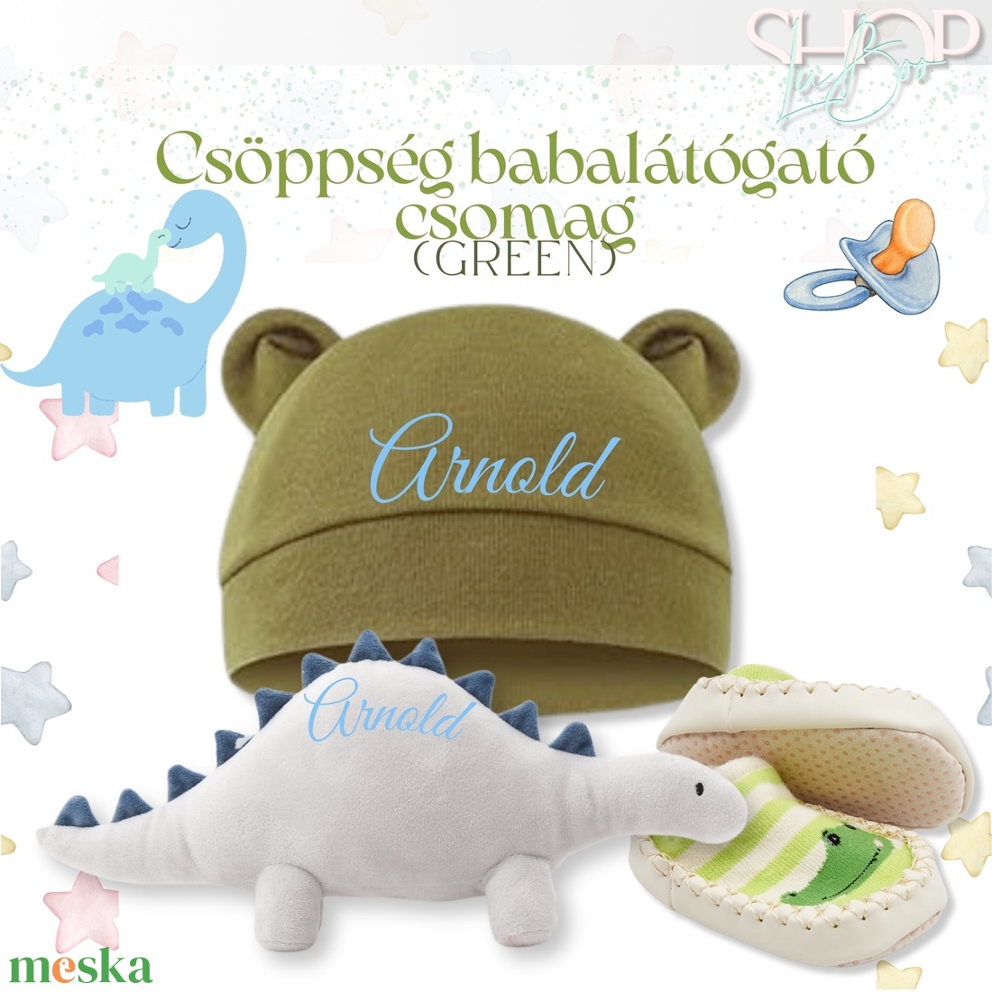 Csöppség babacsomag - Green - játék & sport - babalátogató ajándékcsomag - Meska.hu