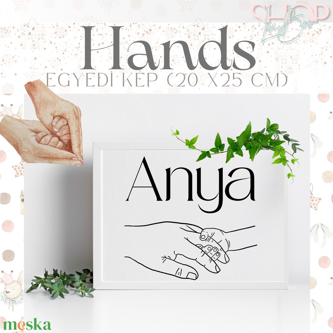 Hands - Egyedi kép (20x25 cm) - otthon & életmód - babaszoba, gyerekszoba - babaszoba kép - Meska.hu