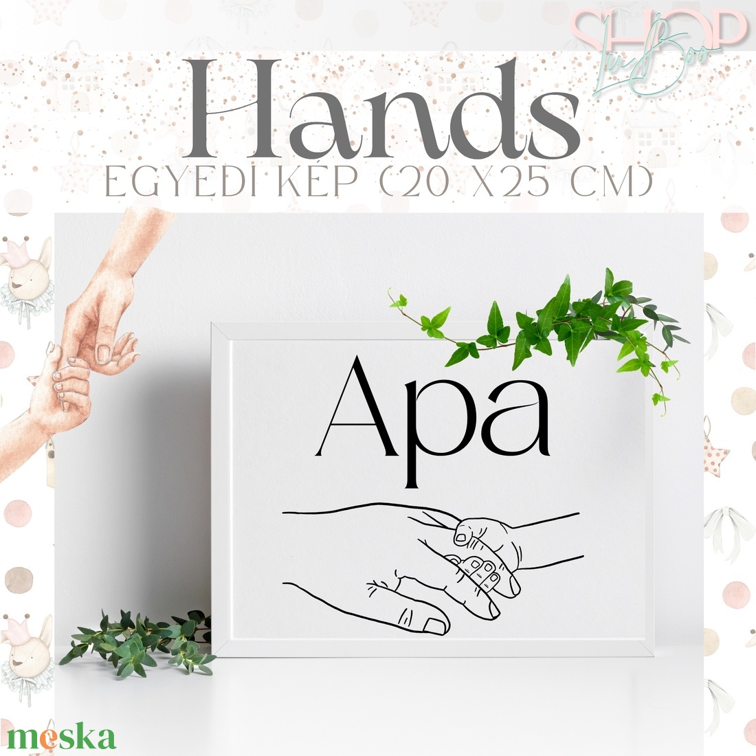 Hands - Egyedi kép (20x25 cm) - otthon & életmód - babaszoba, gyerekszoba - babaszoba kép - Meska.hu