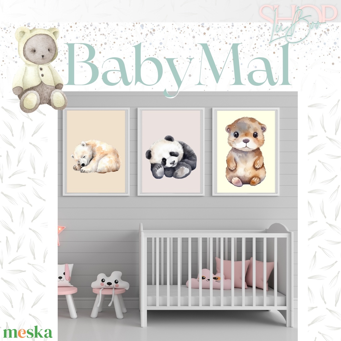 BabyMal poszter (3 darabos) - otthon & életmód - dekoráció - kép & falikép - képkeret - Meska.hu
